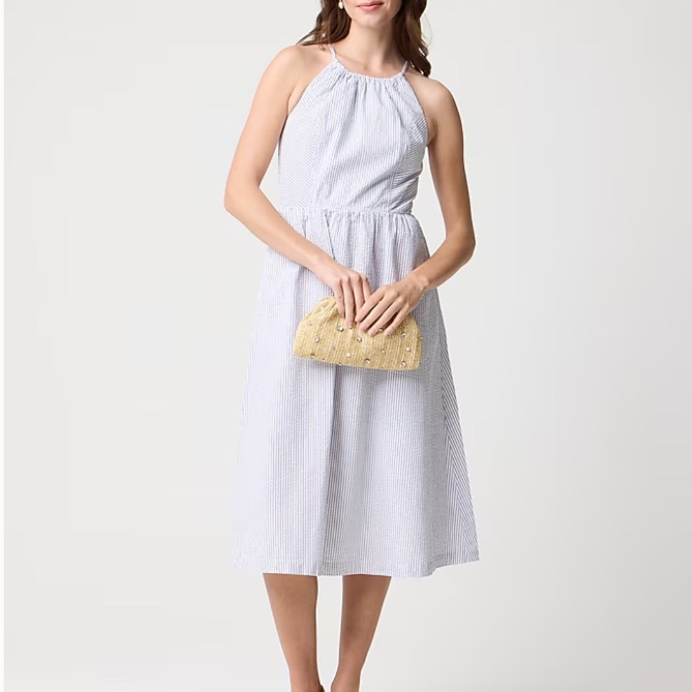Strappy seersucker dress